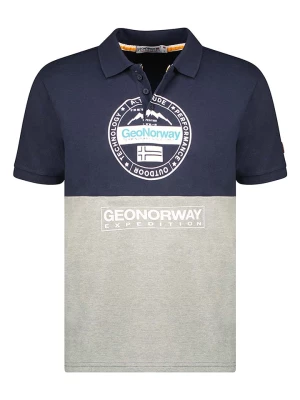 Geographical Norway Koszulka polo w kolorze granatowo-szarym rozmiar: S