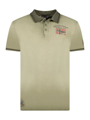 Geographical Norway Koszulka polo w kolorze khaki rozmiar: M