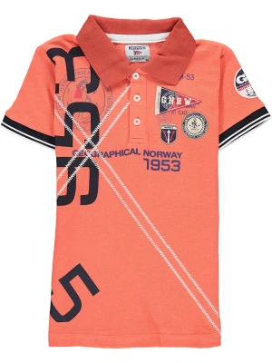 Geographical Norway Koszulka polo w kolorze koralowym rozmiar: 152