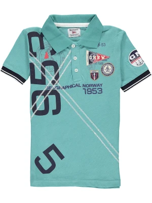Geographical Norway Koszulka polo w kolorze turkusowym rozmiar: 176