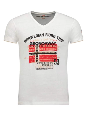 Geographical Norway Koszulka w kolorze białym rozmiar: L