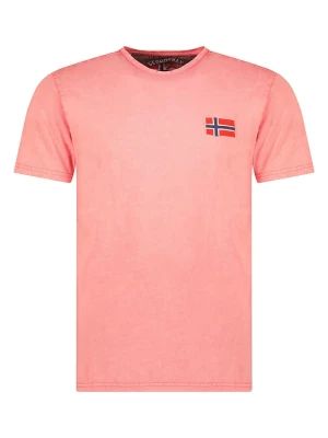 Geographical Norway Koszulka w kolorze jasnoróżowym rozmiar: M