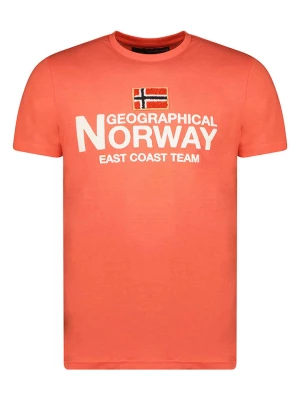 Geographical Norway Koszulka "Jacky" w kolorze koralowym rozmiar: XL