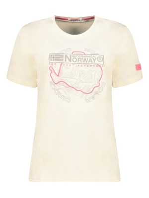 Geographical Norway Koszulka w kolorze kremowym rozmiar: M