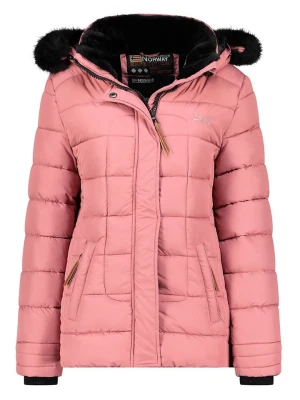 Geographical Norway Kurtka pikowana w kolorze jasnoróżowo-czarnym rozmiar: M