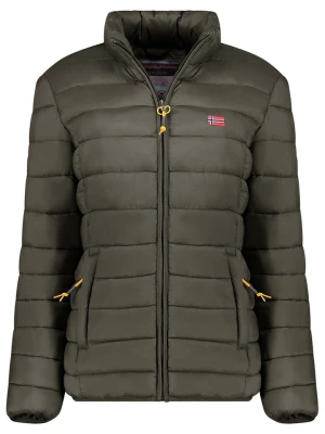 Geographical Norway Kurtka pikowana w kolorze khaki rozmiar: L