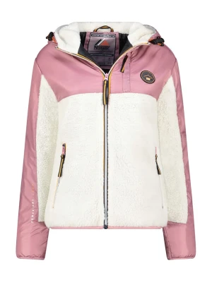 Geographical Norway Kurtka polarowa "Ulyssim" w kolorze jasnoróżowo-białym rozmiar: L