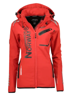 Geographical Norway Kurtka softshellowa "Reine" w kolorze czerwono-czarnym rozmiar: M