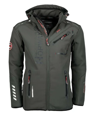 Geographical Norway Kurtka softshellowa "Royaute" w kolorze ciemnoszaro-czarnym rozmiar: M