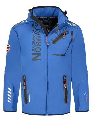 Geographical Norway Kurtka softshellowa "Royaute" w kolorze niebieskim rozmiar: S