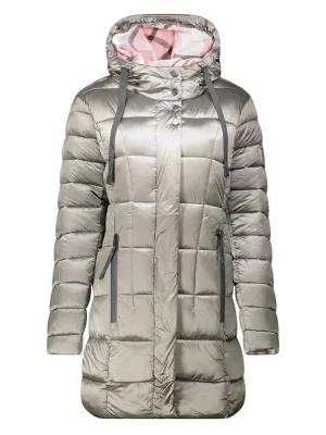 Geographical Norway Płaszcz pikowany "Bulli" w kolorze szarym rozmiar: L