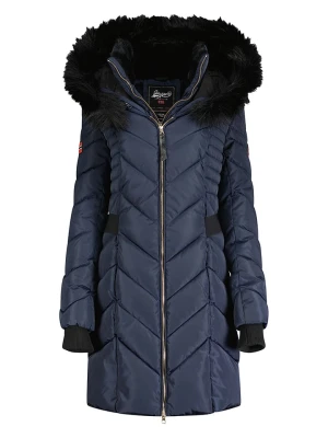 Geographical Norway Płaszcz pikowany "Dolrie" w kolorze granatowym rozmiar: XL