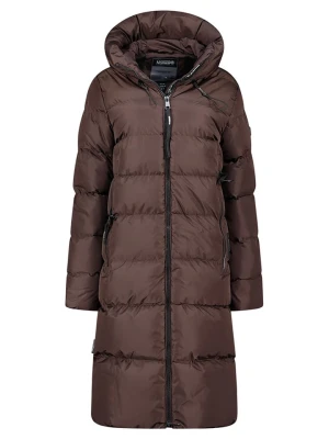Geographical Norway Płaszcz zimowy "April" w kolorze ciemnobrązowym rozmiar: 3XL