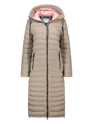 Geographical Norway Płaszcz zimowy "Azule" w kolorze szarobrązowym rozmiar: XL