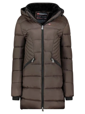 Geographical Norway Płaszcz zimowy "Bee" w kolorze ciemnobrązowym rozmiar: XXL
