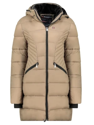 Geographical Norway Płaszcz zimowy "Bee" w kolorze szarobrązowym rozmiar: XL