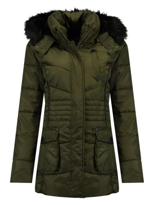 Geographical Norway Płaszcz zimowy "Bouvar" w kolorze ciemnozielonym rozmiar: 176