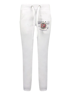 Geographical Norway Spodnie dresowe "Mirly" w kolorze białym rozmiar: XL