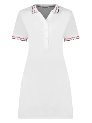 Geographical Norway Sukienka polo "Jamaela" w kolorze białym rozmiar: L