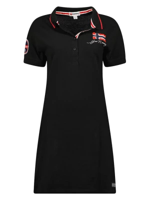 Geographical Norway Sukienka polo w kolorze czarnym rozmiar: XL