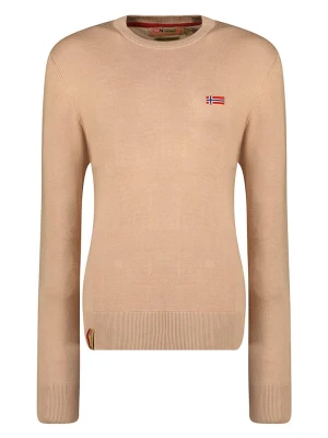 Geographical Norway Sweter "Fabrizia" w kolorze jasnobrązowym rozmiar: XL