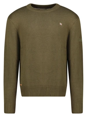 Geographical Norway Sweter "Flinder" w kolorze khaki rozmiar: S
