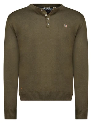 Geographical Norway Sweter "Fraser" w kolorze khaki rozmiar: M