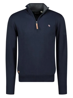 Geographical Norway Sweter "Fregate" w kolorze granatowym rozmiar: S