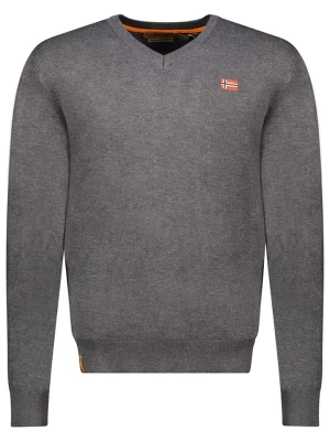 Geographical Norway Sweter w kolorze antracytowym rozmiar: L
