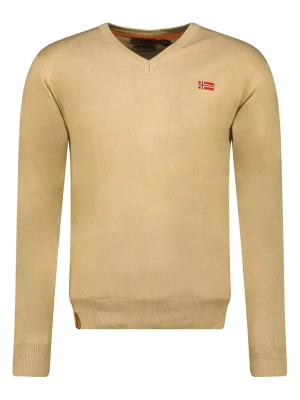 Geographical Norway Sweter w kolorze beżowym rozmiar: XXL
