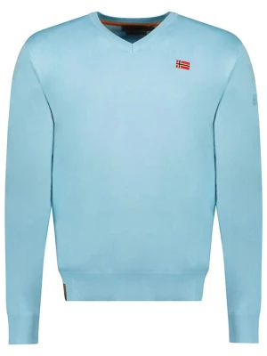 Geographical Norway Sweter w kolorze błękitnym rozmiar: S
