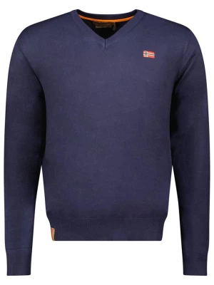 Geographical Norway Sweter w kolorze granatowym rozmiar: XL