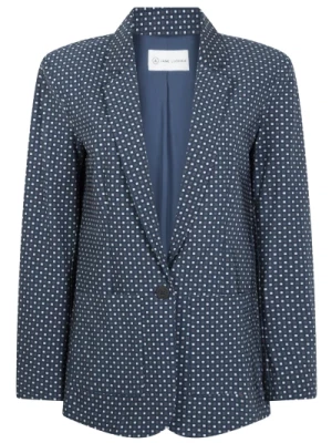 Geometria Wzór Valeta Blazer | Niebieski Jane Lushka