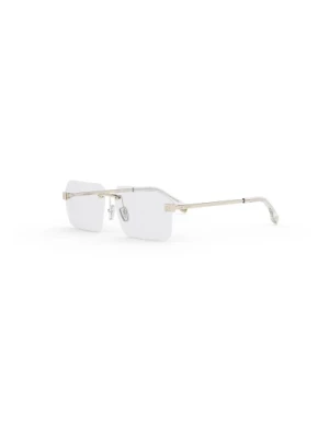 Geometryczne Metalowe Okulary Fendi