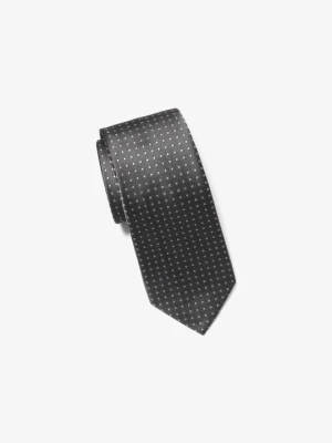 Geometryczny jedwabny krawat Michael Kors CZARNY (Czarny)