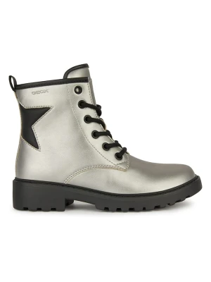 Geox Botki "Casey" w kolorze srebrnym rozmiar: 36