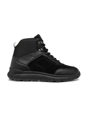 Geox botki D SPHERICA 4X4 B ABX damskie kolor czarny na płaskim obcasie D4626B 08522 C9999
