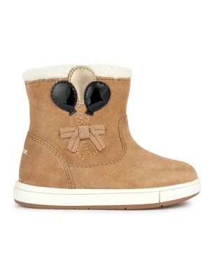 Geox Botki zimowe "Trottola" w kolorze jasnobrązowo-białym rozmiar: 23