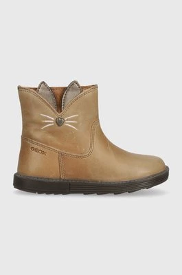 Geox buty zimowe skórzane dziecięce B362FB 0CLNF B HYNDE kolor brązowy