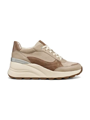 Geox D SPHERICA EC13 sneakersy damskie skórzane beżowy