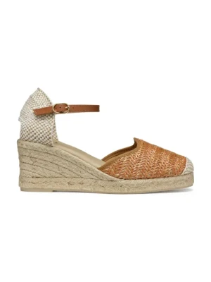 Geox espadryle D GELSA LOW kolor brązowy na koturnie D55NGE 02MLM C5006