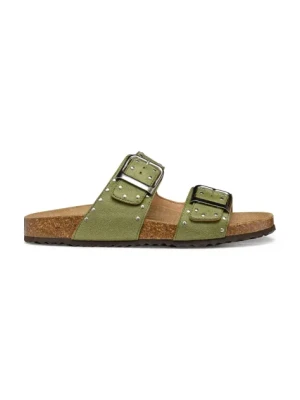 Geox klapki D BRIONIA R damskie kolor zielony D55Y3I 000AU C3016