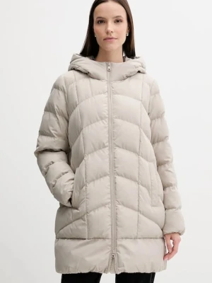 Geox kurtka ANYLLA kolor beżowy zimowa oversize W4628Q T3144
