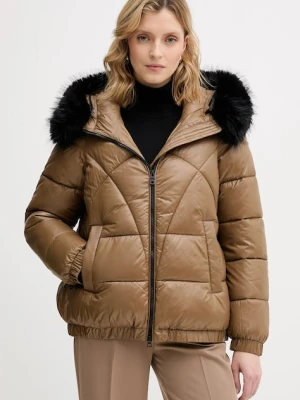 Geox kurtka BACKSIE kolor brązowy zimowa W5628S T3121