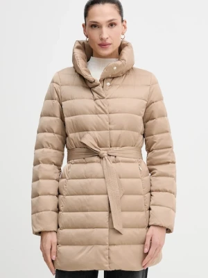 Geox kurtka puchowa BETTANIE kolor beżowy przejściowa W5626N T3122