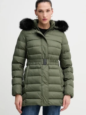 Geox kurtka puchowa CATRIA kolor zielony zimowa W5626G T3152