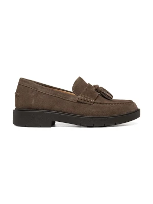 Geox loafersy damskie zamszowe D SPHERICA EC1 B brązowy
