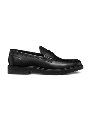 Geox loafersy męskie skórzane U MASSIMIANO czarny