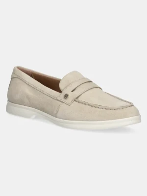 Geox mokasyny zamszowe D XAND 3 damskie kolor beżowy na płaskim obcasie D550ZD 00022 C6738