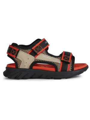 Geox Sandały "Airadyum" w kolorze beżowo-czerwono-czarnym rozmiar: 24